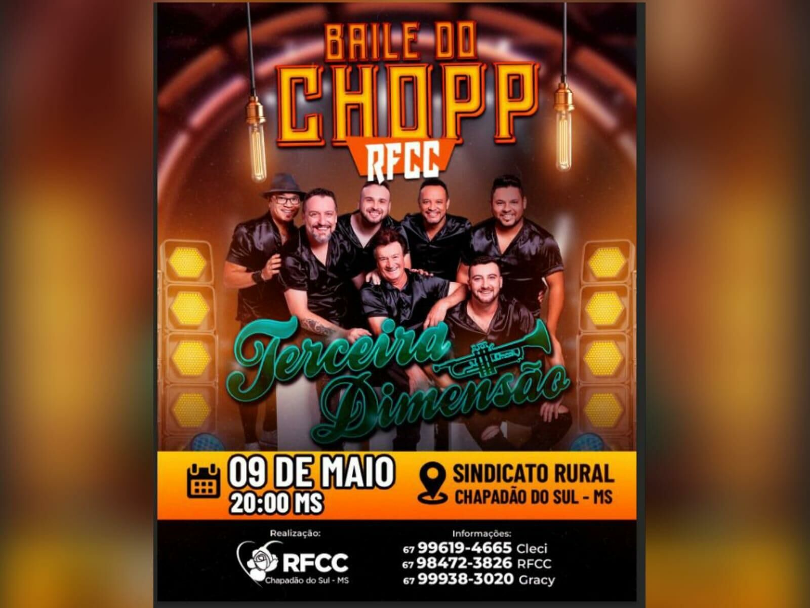Imagem de compartilhamento para o artigo Chapadão do Sul recebe o 1º Baile do Chopp em prol da Rede Feminina de Combate ao Câncer da MS Todo dia